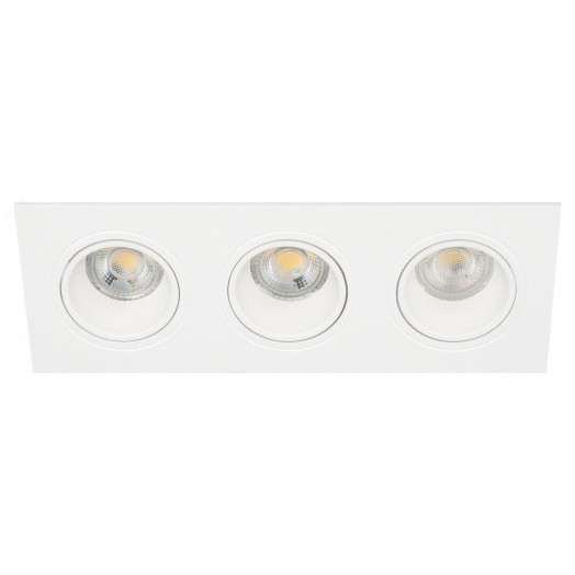 Светильник встраиваемый декоративный KL90-3 WH MR16/GU5.3 белый, пластиковый (MR16/GU5.3 в комплект не входит)