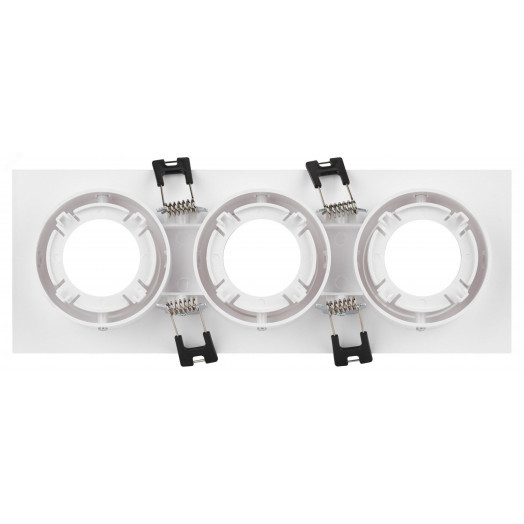 Светильник встраиваемый декоративный KL90-3 WH MR16/GU5.3 белый, пластиковый (MR16/GU5.3 в комплект не входит)