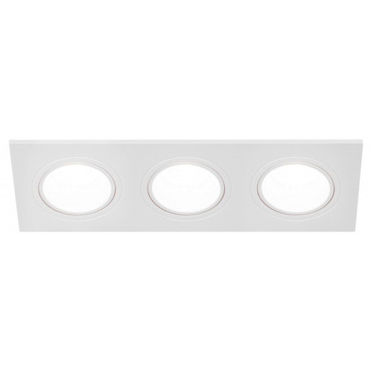 Светильник встраиваемый декоративный KL90-3 WH MR16/GU5.3 белый, пластиковый (MR16/GU5.3 в комплект не входит)