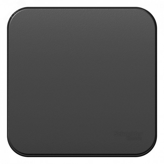 Выключатель одноклавишный наружный BLАNCА (cх.1) с самовозвратом, с изолирующей пластиной, 10А, антрацит