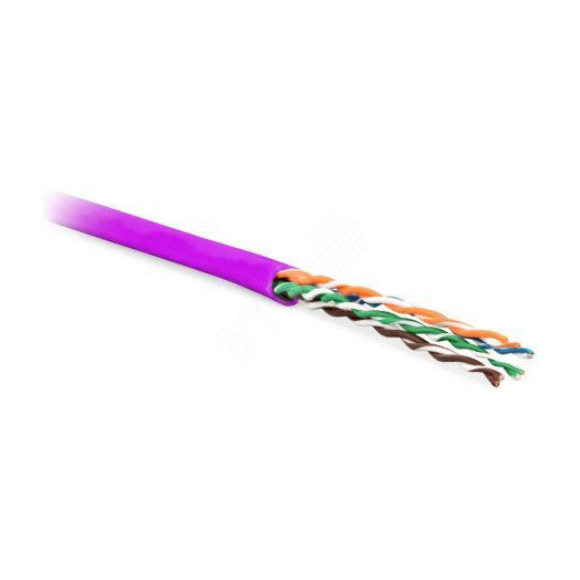 Витая пара U/UTP кат 5e 4 пары AWG24 patch IN LSZH нг(А)-HF розовый 100м