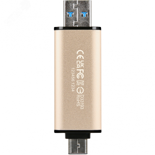 Флеш накопитель 128GB JetFlash930С, USB 3.2 Gen 1, Type A / Type C, золотистый