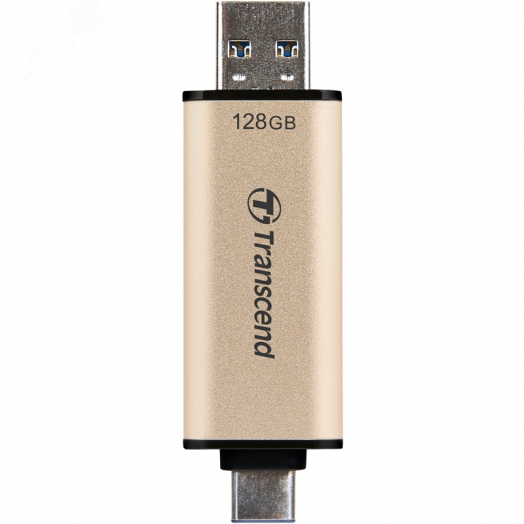 Флеш накопитель 128GB JetFlash930С, USB 3.2 Gen 1, Type A / Type C, золотистый