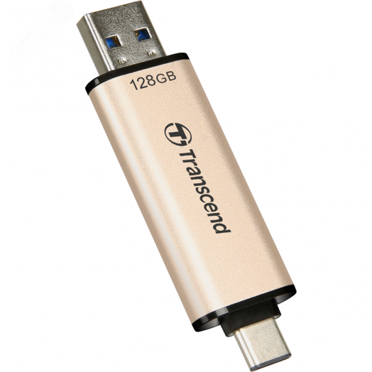 Флеш накопитель 128GB JetFlash930С, USB 3.2 Gen 1, Type A / Type C, золотистый