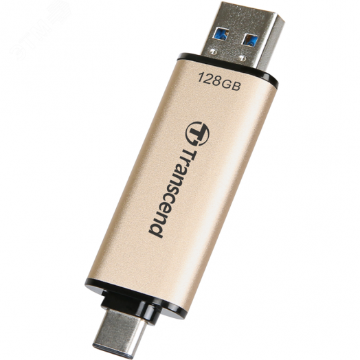 Флеш накопитель 128GB JetFlash930С, USB 3.2 Gen 1, Type A / Type C, золотистый