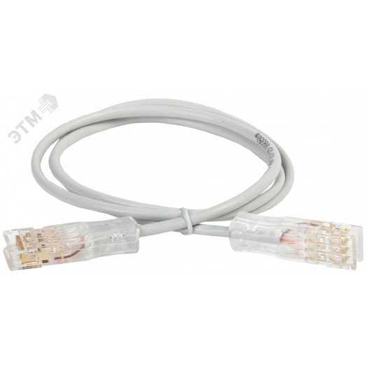 Патч-корд категория 110-110 5Е 1 метр PVC серый