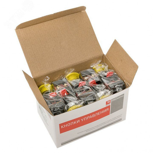 Кнопка AEA-22 Грибок желтая NO+NC