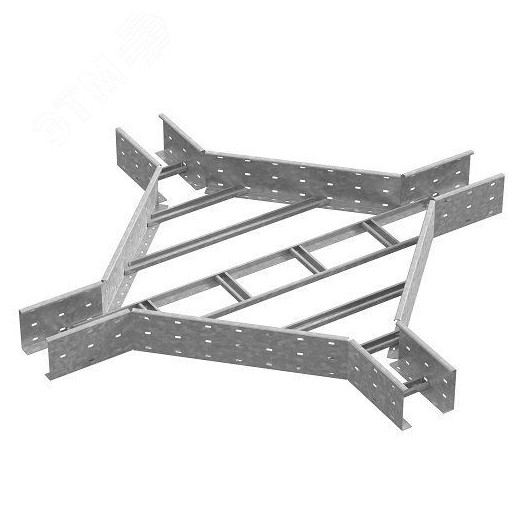 Крестообразный разветвитель для лестничного лотка ЛКР 400х85, толщ. 2,0 мм, Сендзимир цинк