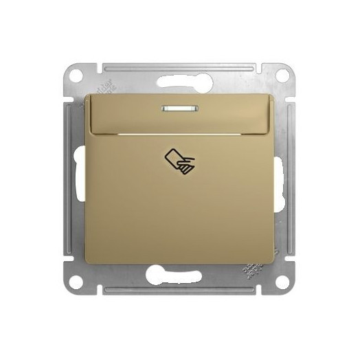 GLOSSA Выключатель карточный титан в рамку схема 6