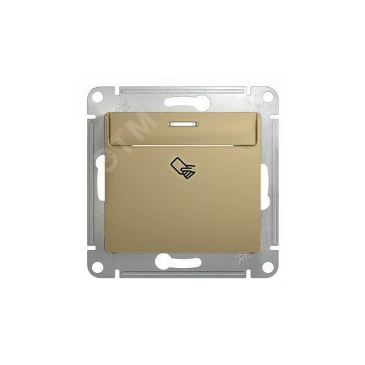 GLOSSA Выключатель карточный титан в рамку схема 6