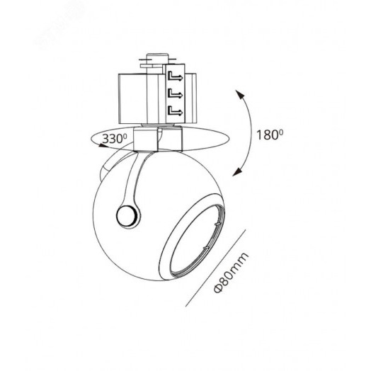 Трековый светильник однофазный TR35-GU10 WH MR16 белый под лампу