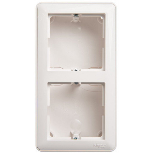 W59 Коробка подъемная с рамкой двойная белый