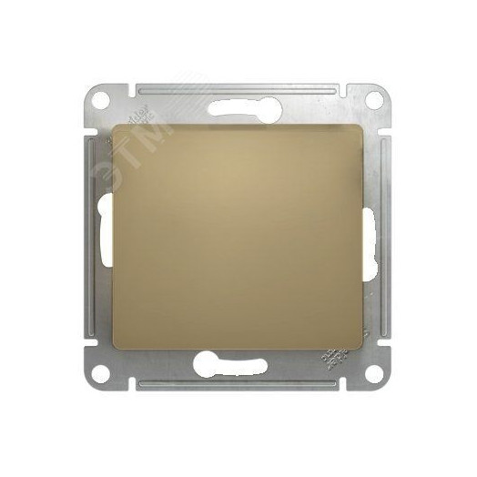 GLOSSA Кнопка нажимная титан в рамку схема 1