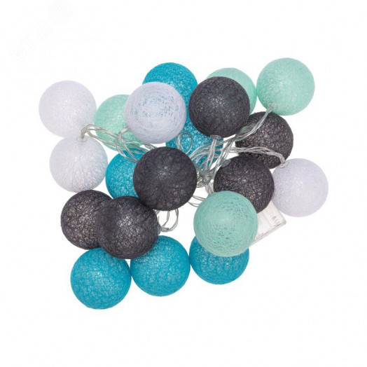 Фонарики Тайские северное сияние 3,5 м, прозрачный ПВХ, 20 LED, тёплый белый