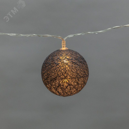 Фонарики Тайские северное сияние 3,5 м, прозрачный ПВХ, 20 LED, тёплый белый