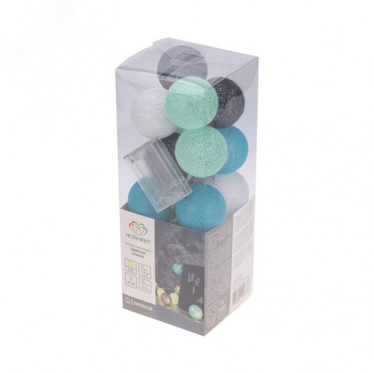 Фонарики Тайские северное сияние 3,5 м, прозрачный ПВХ, 20 LED, тёплый белый