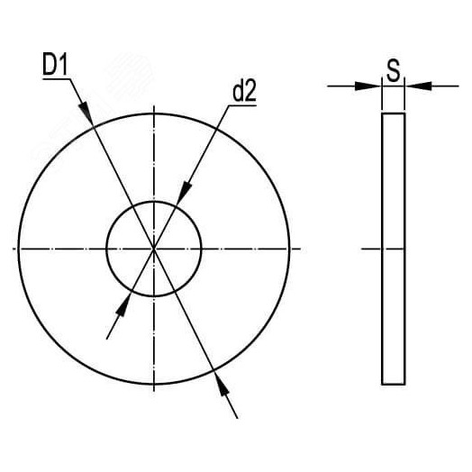 Шайба белого цвета М10 кузовная DIN9021 INOX