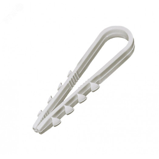 Дюбель-хомут 5-10мм для кругл. кабеля, белый (100шт).