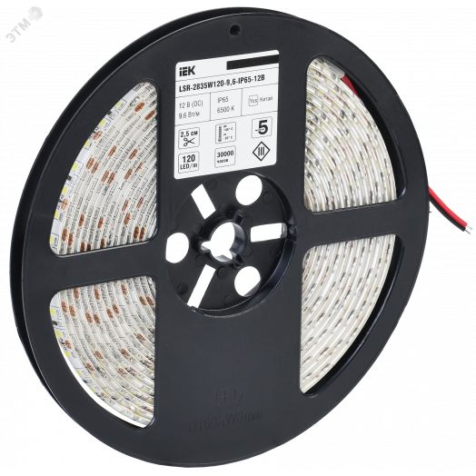 Лента светодиодная 5м LSR-2835WW120-9,6-IP65-12В IEK