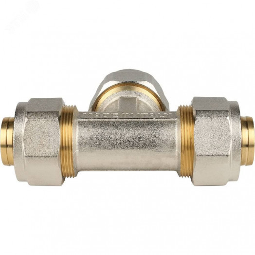 Тройник равнопроходный 32x32x32 для металлопластиковых труб винтовой