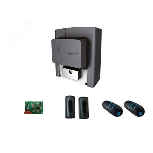 Комплект автоматики для откатных ворот на основе привода BKS12AGS (встроенный блок управления ZBKN,радиоуправление с динамическим кодом, фотоэлементы)