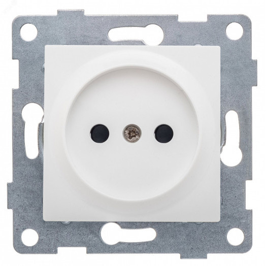 GUSI Ugra механизм розетки 1-ой б/з с з/ш,  скрытая  установка, 16А, 250В. Цвет белый.