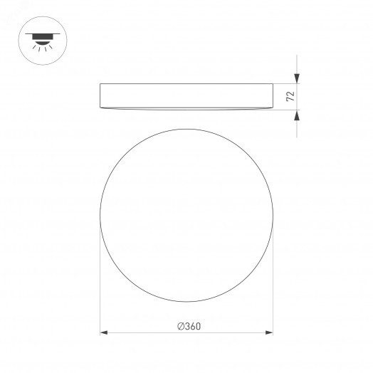 Светильник SP-FLOWER-R360-18W Day4000 (BK, 110 deg, 230V) (Arlight, IP54 Пластик, 3 года)