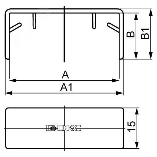 Соединение на стык GM 40x17 коричневый