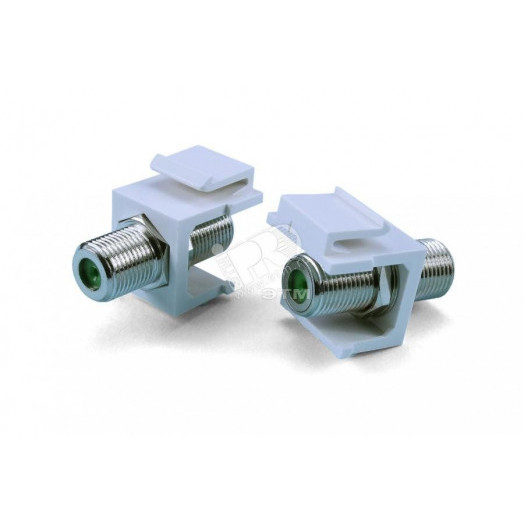 Вставка Keystone Jack проходной адаптер F-тип ROHS белая