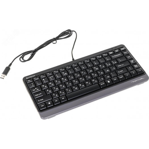 Клавиатура Fstyler FK11, USB, slim, черный/серый