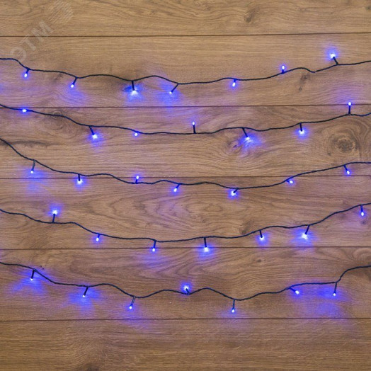 Гирлянда Твинкл Лайт 10 м, темно-зеленый ПВХ, 80 LED,  Синий