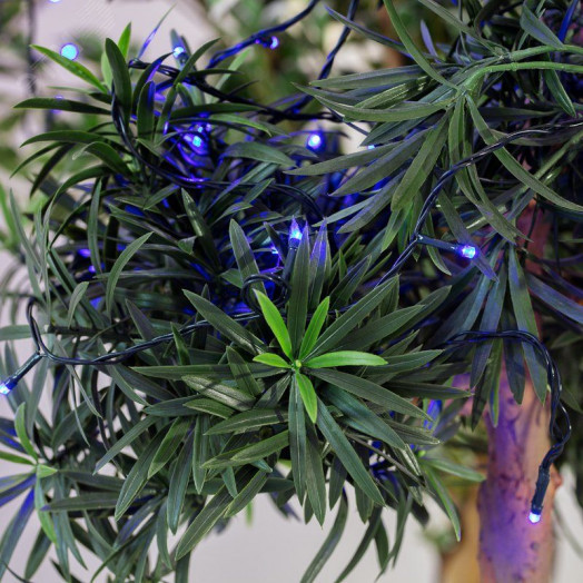 Гирлянда Твинкл Лайт 10 м, темно-зеленый ПВХ, 80 LED,  Синий