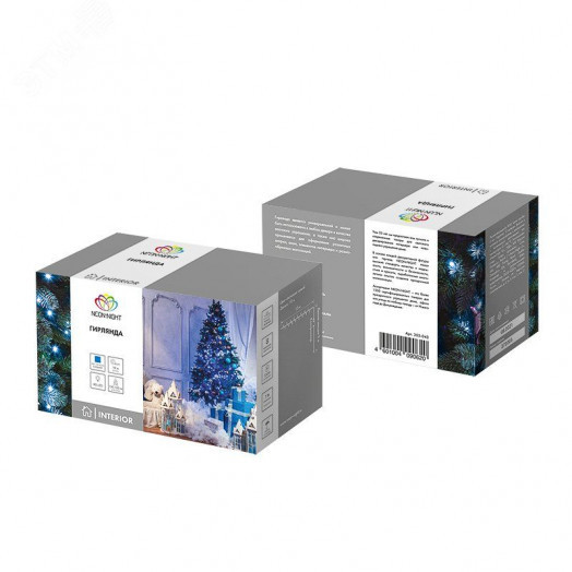 Гирлянда Твинкл Лайт 10 м, темно-зеленый ПВХ, 80 LED,  Синий