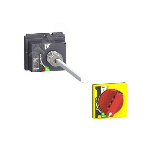 Рукоятка выносная поворотная красно-желтая для NSX100/250