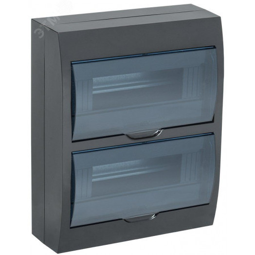 Корпус модульный пл. нав. ЩРН-П-24 черный IP41