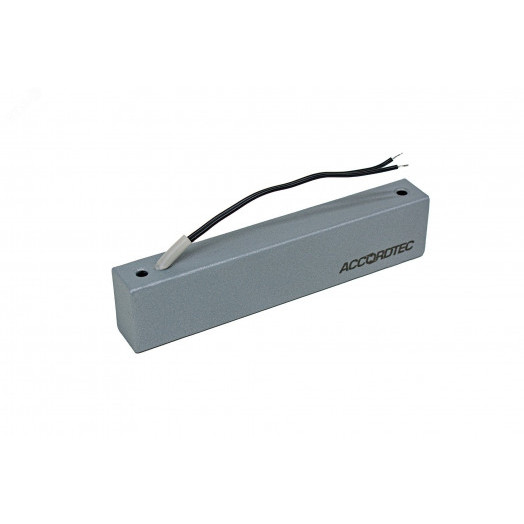 Замок электромагнитный влагозащищенный ML-180K  с уголком, с усилием 200 кг, цвет - серебро