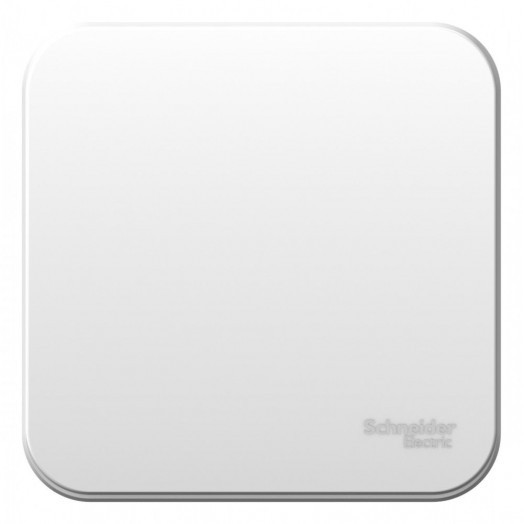 Выключатель одноклавишный наружный BLANCA (cх.1) с металлической пластиной, 6а, 250в, белый