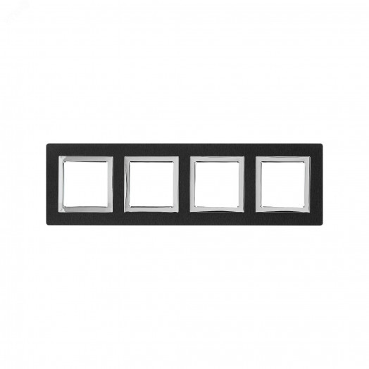 Рамка из алюминия, ''Avanti'', черная, 8 модулей