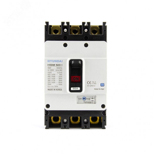 Выключатель автоматический HGM50H 3PT4S0000C 00050F 40-50A ток к.з. 38kA AC380/415В
