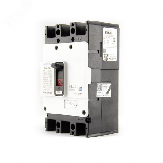 Выключатель автоматический HGM50H 3PT4S0000C 00050F 40-50A ток к.з. 38kA AC380/415В