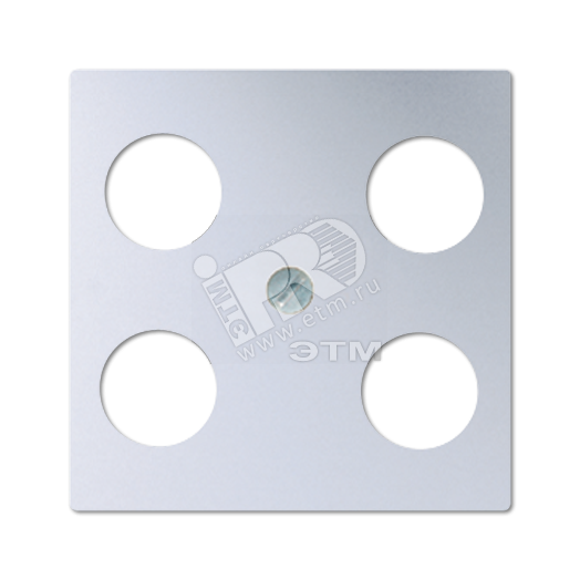 Крышка для SAT-TV-розетки с 4-мя гнездами  алюминий