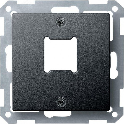 Центральная плата для розетки RJ11/RJ45 1 пост антрацит