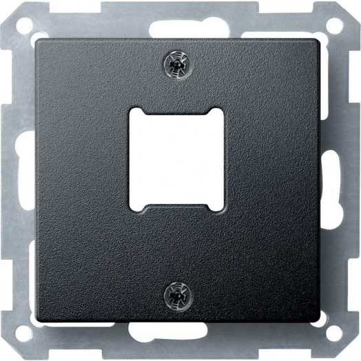 Центральная плата для розетки RJ11/RJ45 1 пост антрацит