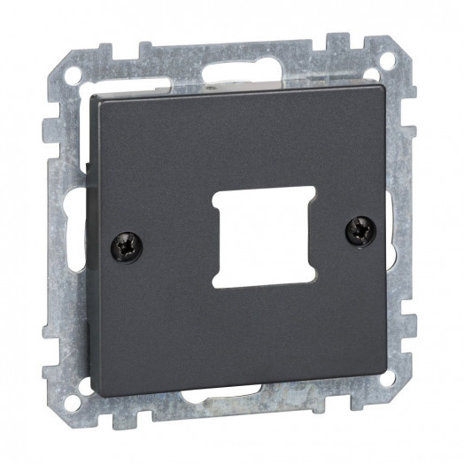 Центральная плата для розетки RJ11/RJ45 1 пост антрацит