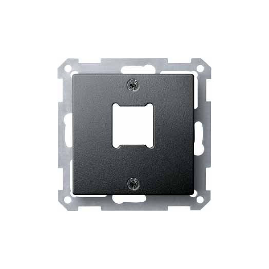 Центральная плата для розетки RJ11/RJ45 1 пост антрацит