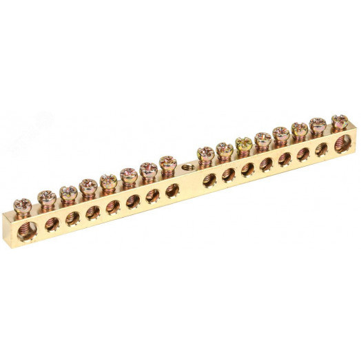 Шина PEN земля-ноль 6х9мм 16/1 (16групп/крепеж по центру)