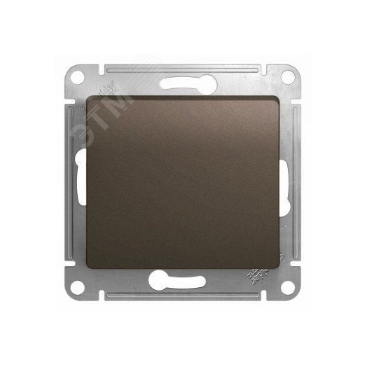 GLOSSA Кнопка нажимная схема 1 шоколад в рамку