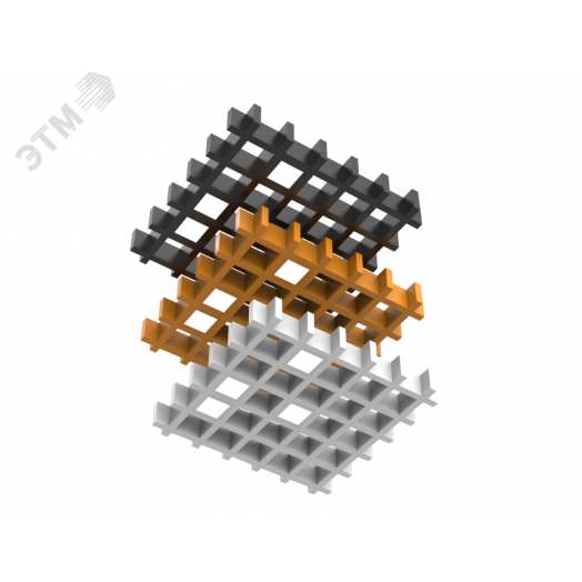 Светильник светодиодный ДВО-15Вт 4000К IP40 DL-Grill DALI CRI90 черный