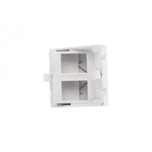 Адаптер 45х45 мм для 2 модулей Keystone, наклонный, белый