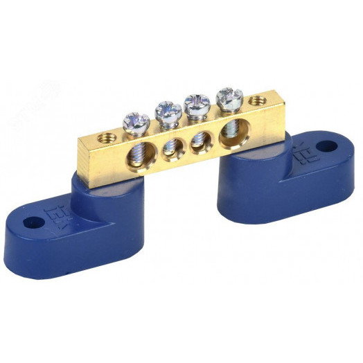 Шина N ноль на двух угловых изоляторах ШНИ-6х9-4-У2-С